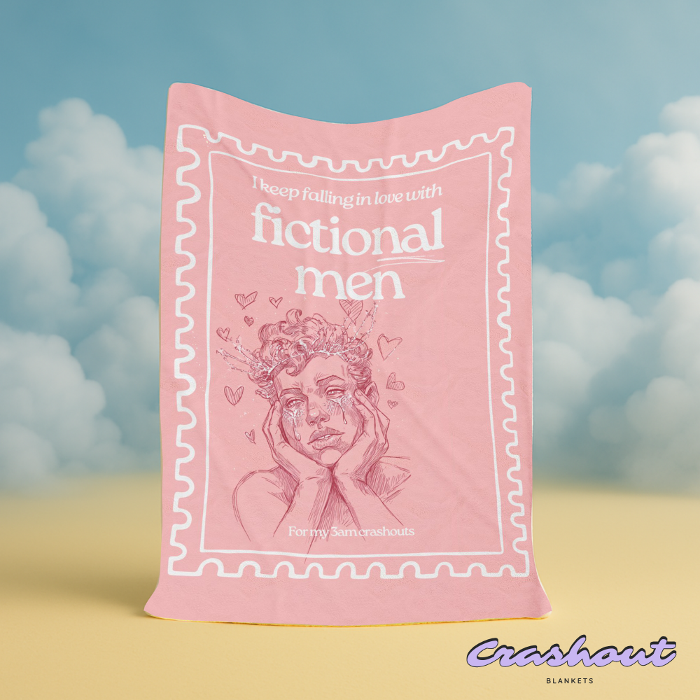 Falling for Fictional Men CrashOut Blanket